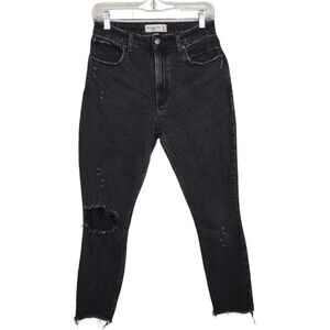 Abercrombie & Fitch Curve Love Distressed Jeans Stretchy Waist 26 size 2